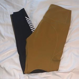 Nike leggings with mesh bottoms